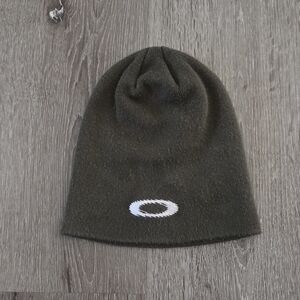 Vintage Oakley Software Beanie Y2K 90s USA MADE Center Logo